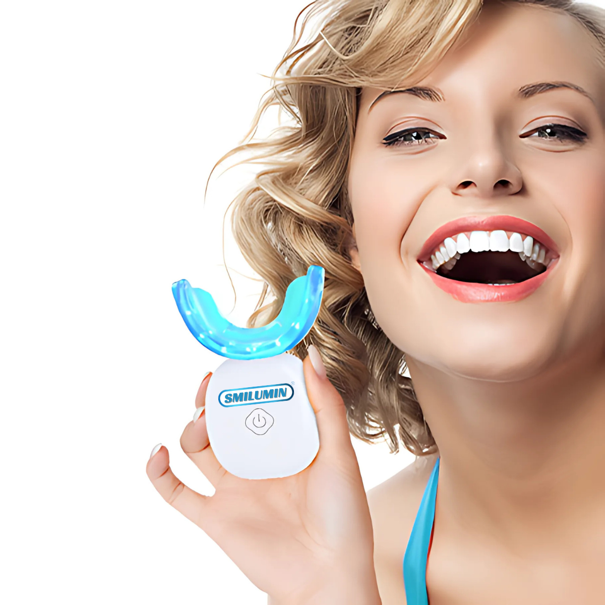 Smilumin Box Do Wybielania Zębów z Paskami i Lampą LED