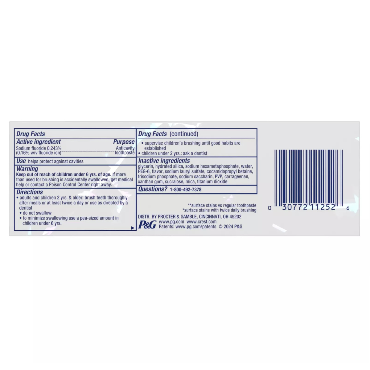 Pasta Do Zębów Crest 3D White Brilliance Vibrant Peppermint 130g