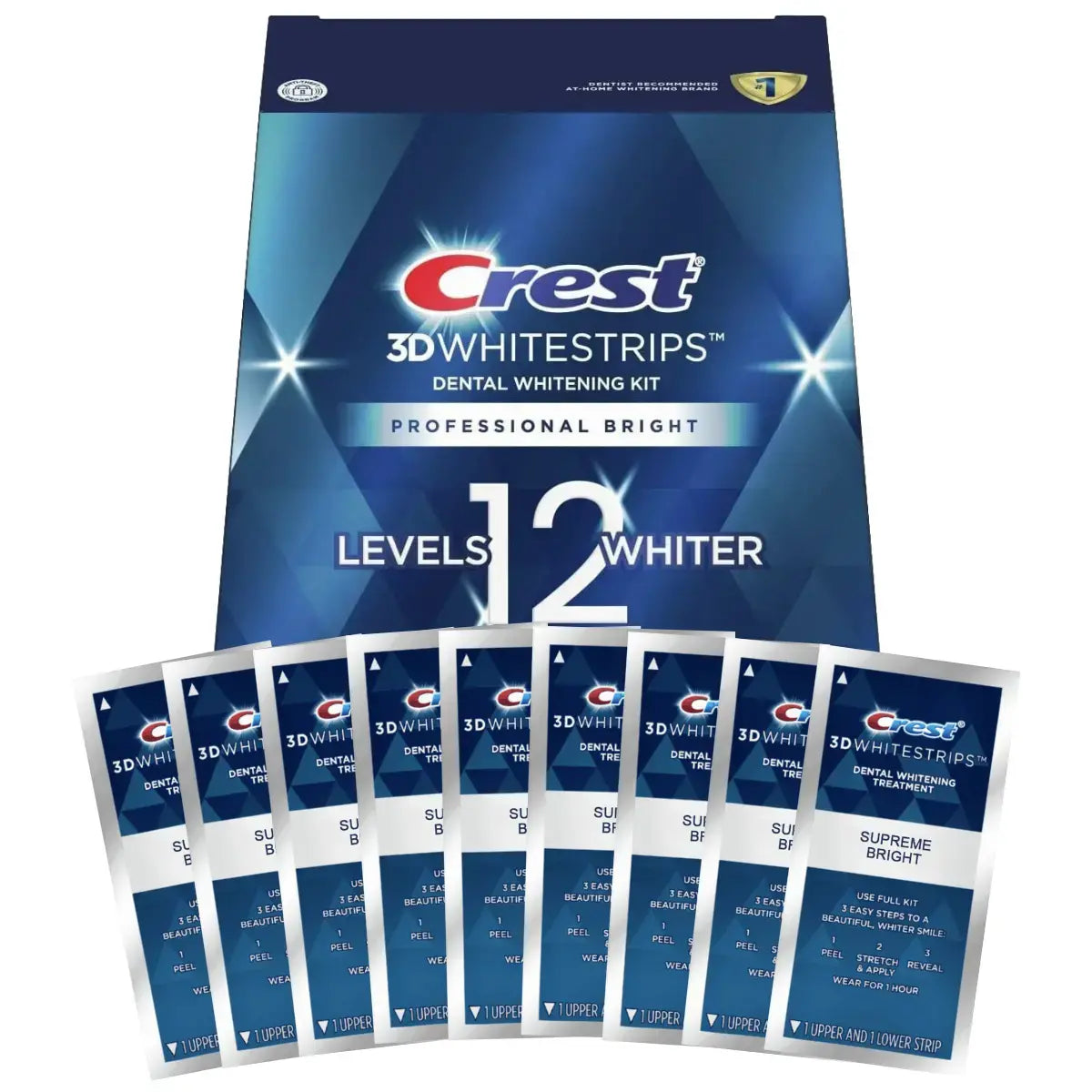 Paski Wybielające Crest 3D Whitestrips Professional Bright 12 Levels Whiter