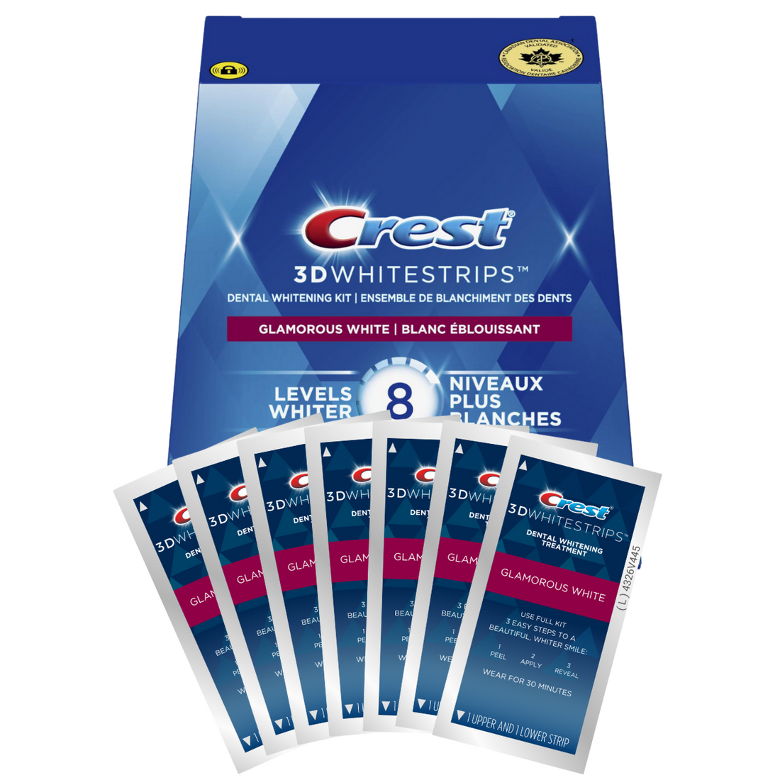 Paski Wybielające Crest Glamorous White 8 Levels Whiter