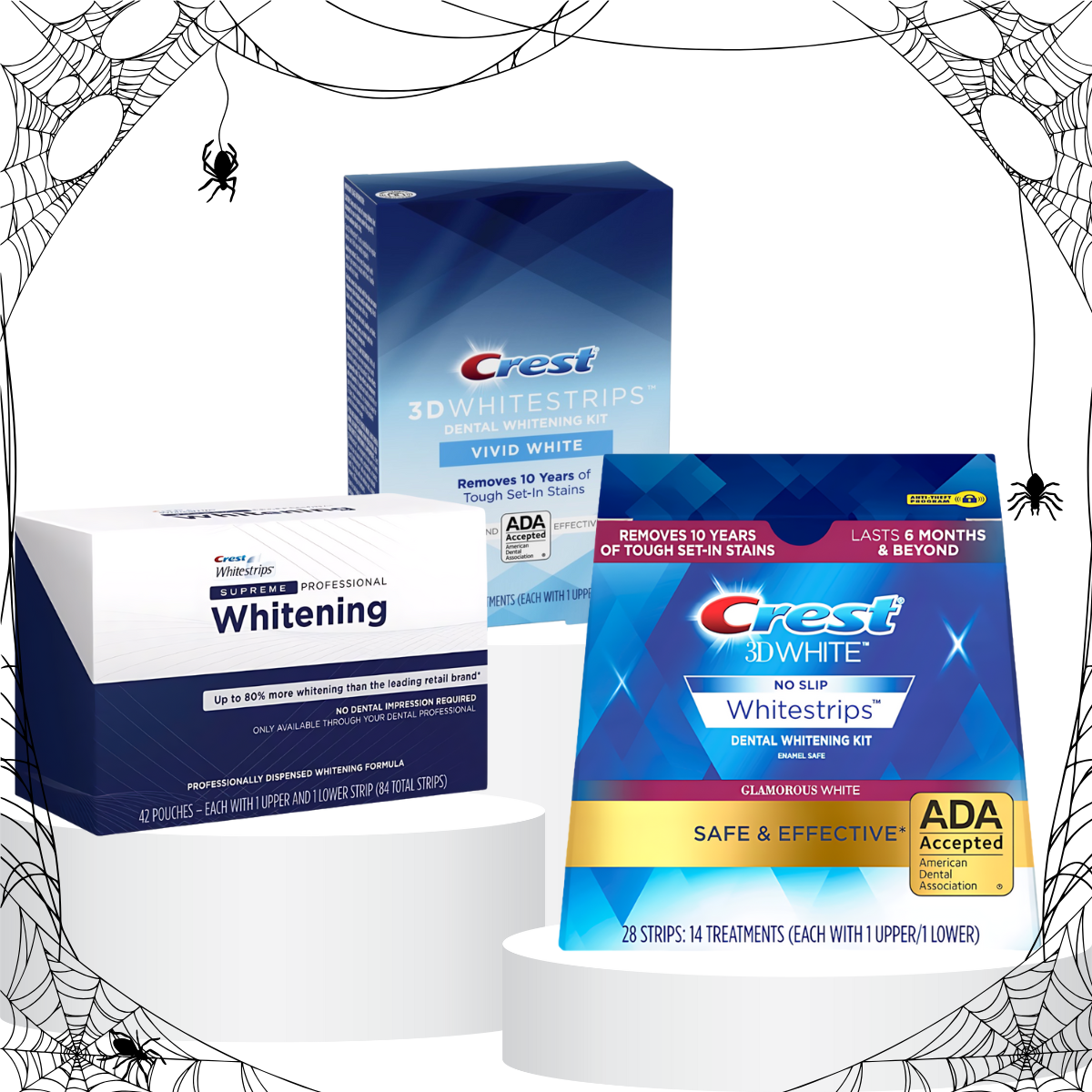 Zestaw Do Wybielania Zębów Crest 3D Whitestrips Supreme + Glamorous White + Vivid White