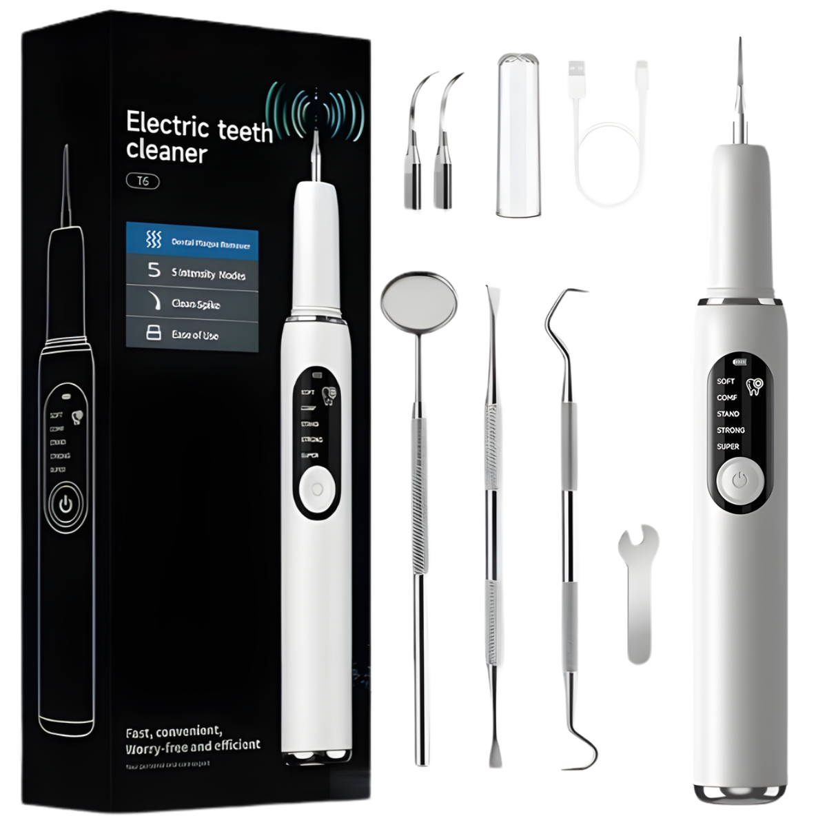 Skaler Ultradźwiękowy Do Zębów T6 USB + Końcówki