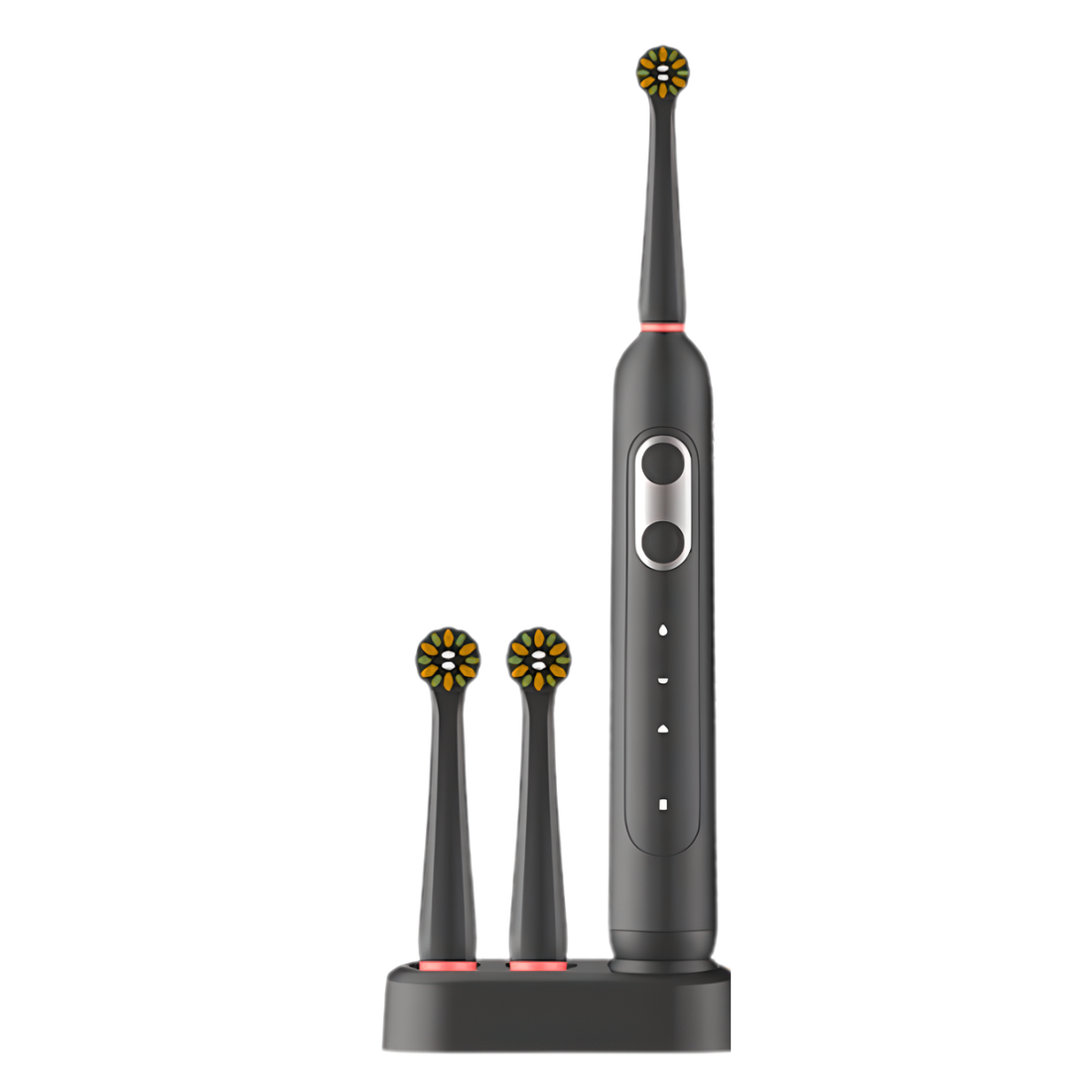 Szczoteczka Elektryczna Do Zębów Czarna + 2 końcówki + Sterylizator UV