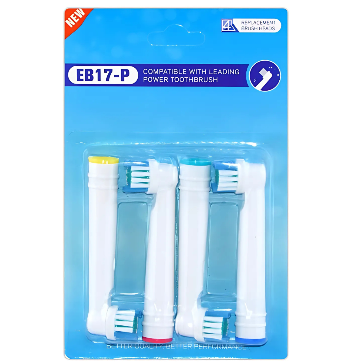 Zestaw 8 Końcówek Zamiennych Do Szczoteczek Braun Oral-B - EB17-P Białe & Czarne