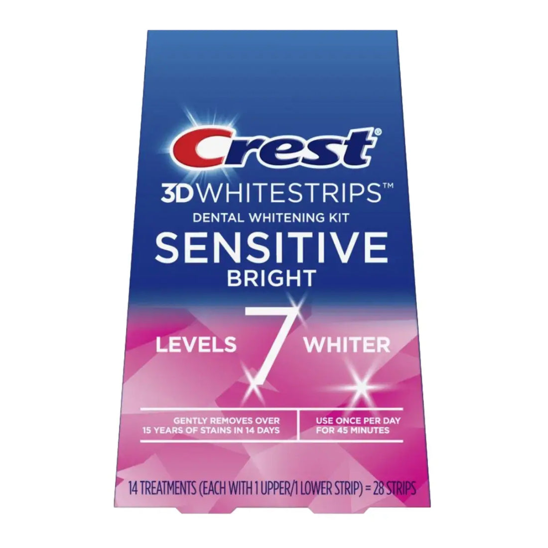 Paski Wybielające Crest Sensitive Bright 7 Levels Whiter Whitestrips