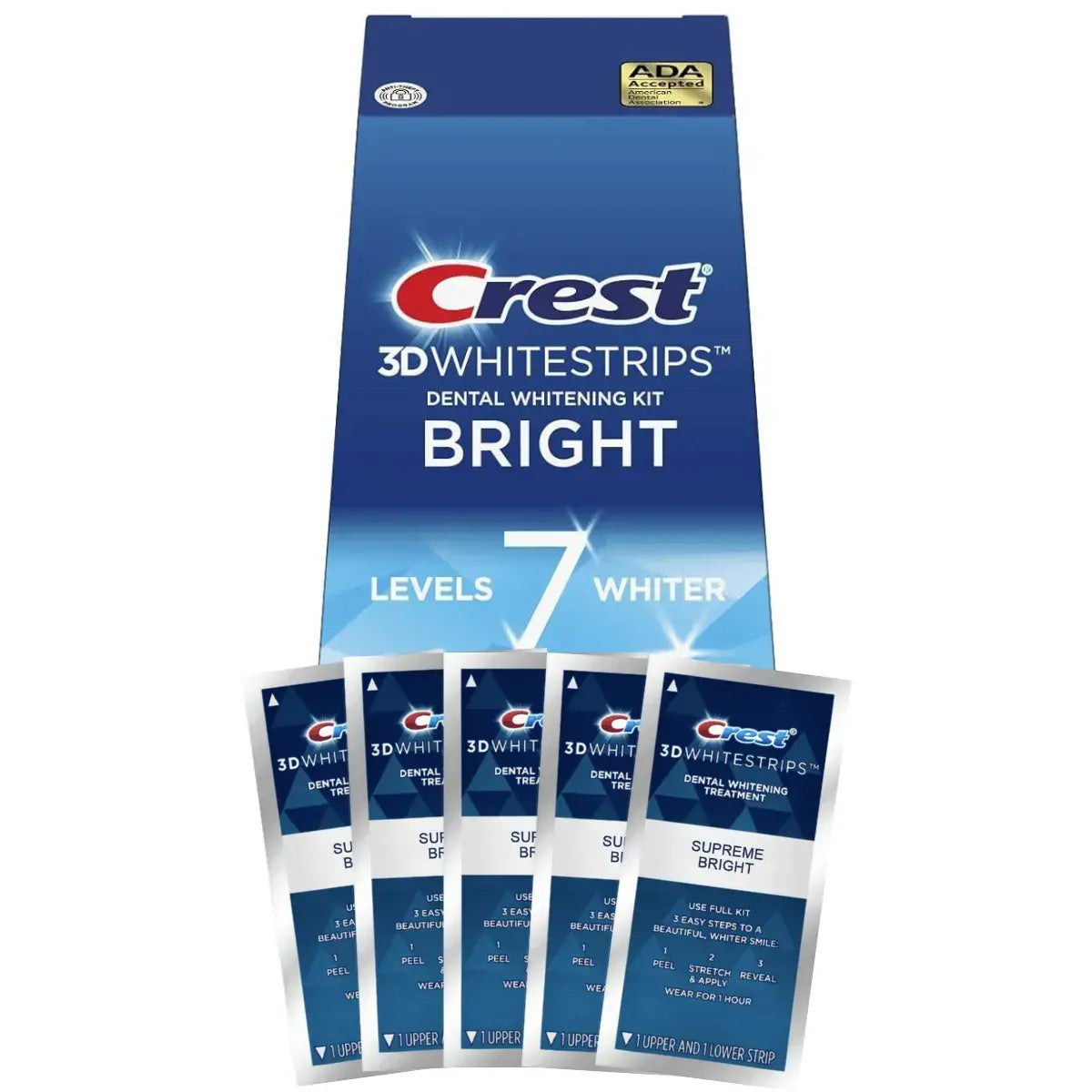 Paski Wybielające Crest Bright 7 Levels Whiter Whitestrips