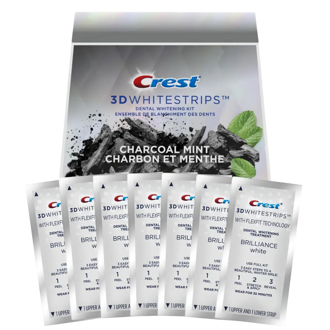 Paski Wybielające Crest Brilliance White Charcoal Mint Whitestrips