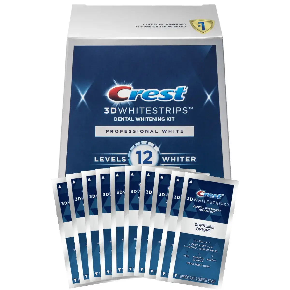 Paski Wybielające Crest 3D Whitestrips Professional White 12 Levels Whiter