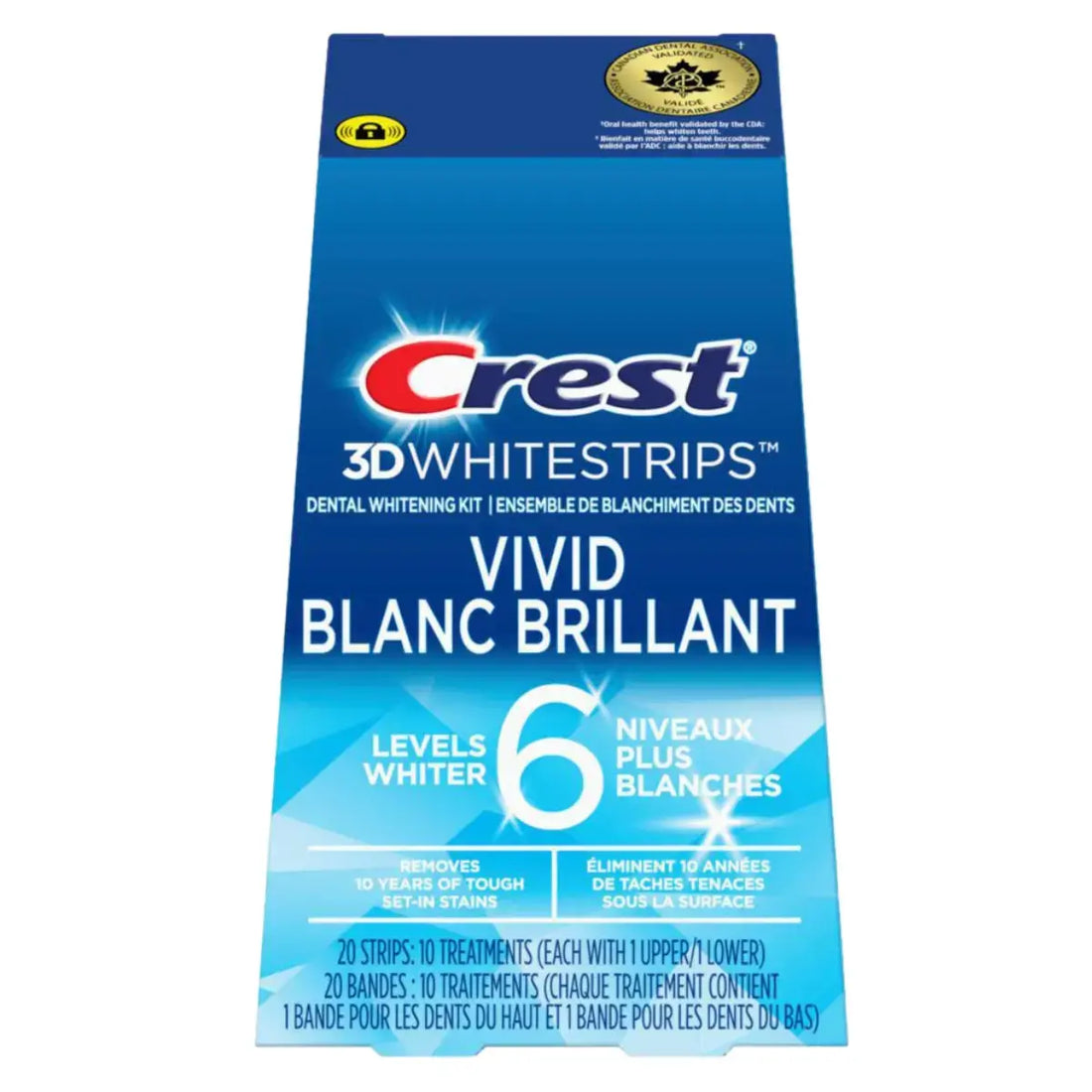 Paski Wybielające Crest Vivid Blanc Brillant 6 Levels Whiter Whitestrips