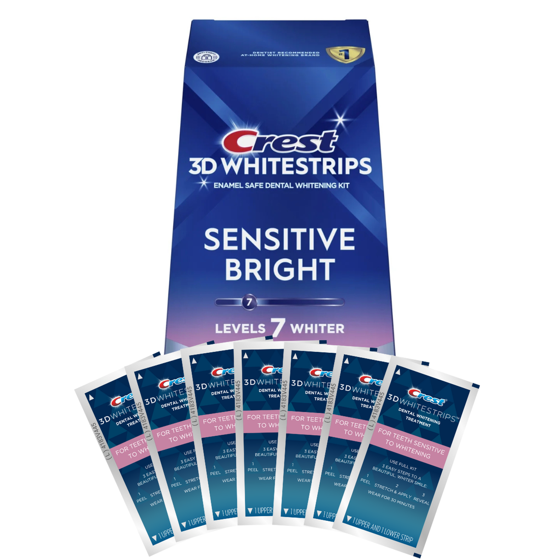 Paski Wybielające Crest Sensitive Bright 7 Levels Whiter Whitestrips