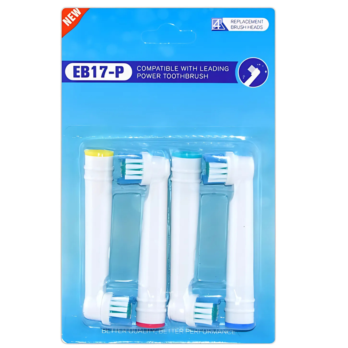 Zestaw 8 Końcówek Zamiennych Do Szczoteczek Braun Oral-B - EB17-P Białe &amp; Czarne